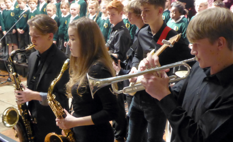 Barton Peveril members of the orchestra
