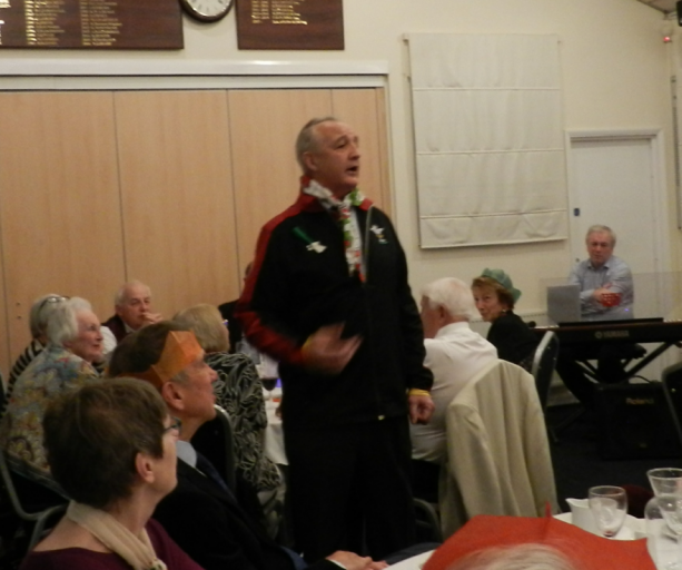 Kevin Cleary in full flow in his comedy stand-up routine.