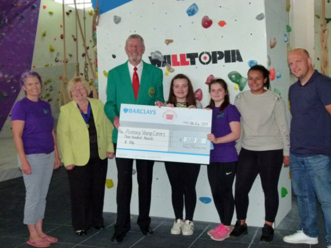 Romsey Young Carers Cheque Presentation by Mike Gardiner Romsey Young Carers Cheque Presentation by Mike Gardiner