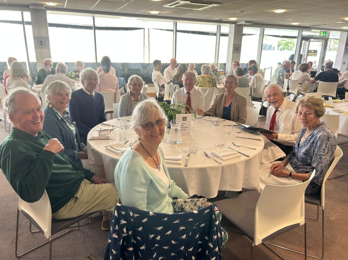 Taking lunch at the cricket ground