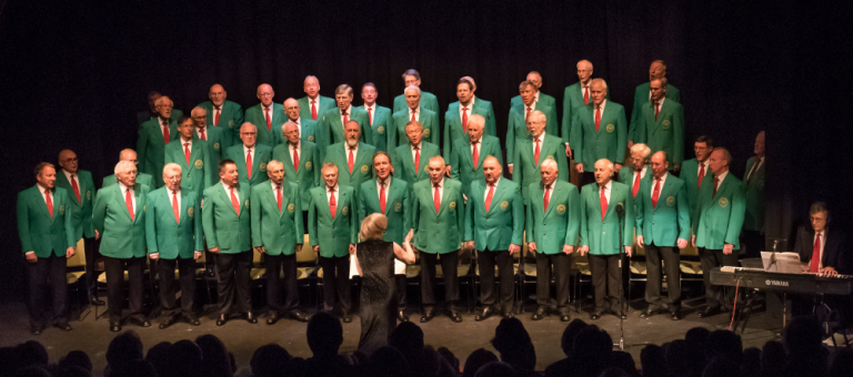 Singing in Romsey's Plaza Theatre.