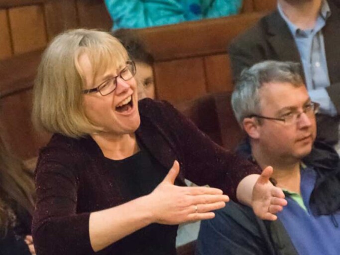 Marion in full flow URC Concert May 16