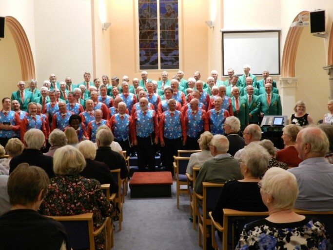 Singing with the Harmony Boys in Jersey.