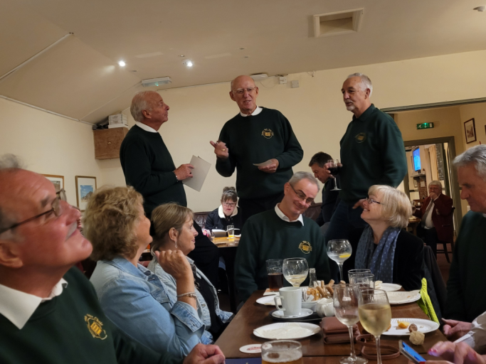 Keith, Mick & Kevin leading the Afterglow singing.