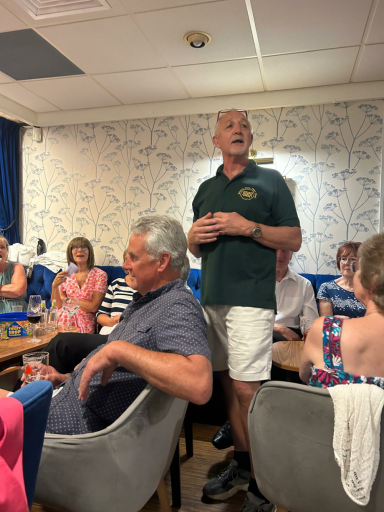 Kevin entertaining the troops with a Welsh Poem at the Afterglow.