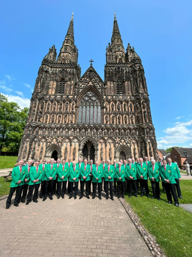 Outside Lichfield Cathedral